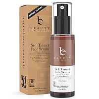 Face Tanner Serum - Medium to Dark Sunless Tanner for Face Sunless Tanner with Hyaluronic Acid - Self Tanner for Face Self Tan - Natural Face Tanner for Face Self Tanner