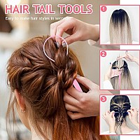 Tsmaddts Hair Styling Tool Set 3 Pcs French Braid Tool Rat Tail Comb And Metal Braiding Pin In Pink