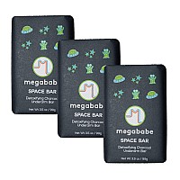 Megababe Underarm Bar Soap Space Bar With Detoxifying Charcoal For Odor Control 35 Oz 3 Pack