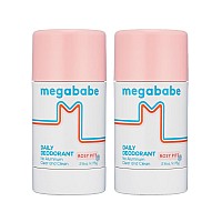 Megababe Daily Deodorant Rosy Pits Aluminumfree Clear Clean 26 Oz 2 Pack