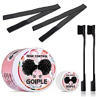 Goiple Edge Control Wax For Women Strong Hold Nongreasy Edge Smoother Strawberry Scent 4Oz Edge Control 07Oz Travel Szie Ed