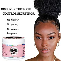 Goiple Edge Control Wax For Women Strong Hold Nongreasy Edge Smoother Strawberry Scent 4Oz Edge Control 07Oz Travel Szie Ed