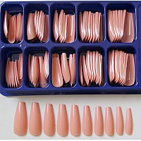 Loveourhome 100Pc Colored Coffin Press On Nails Long False Nails Full Cover Fake Nail Glossy Artificial Fingernails Manicure Des