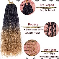 Beverlee 24 Inch 8 Packs Boho Box Braids Goddess Box Braids Crochet Hair Bohemian Hippie Braids Braiding Hair Box Braids With Cu