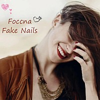 Foccna French Fakefalse Nails Tips Pink Womens Square Press On Nails Daily Wear Artificail Nails For Nail Art Manicure Decorat