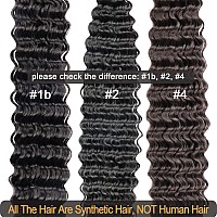 Batisi Ocean Wave Crochet Hair Black Wavy Braiding Hair 30 Inch Curly Braiding Hair 6 Packs 1B Long Deep Wave Curly Crochet Hai