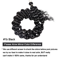 Batisi Ocean Wave Crochet Hair Black Wavy Braiding Hair 30 Inch Curly Braiding Hair 6 Packs 1B Long Deep Wave Curly Crochet Hai