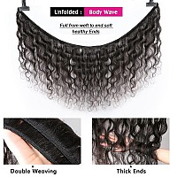 Aelinsi 12A Brazilian Virgin Hair Body Wave Human Hair 4 Bundles 16 18 20 22 Inches 100 Unprocessed Human Hair Bundles Body Wav