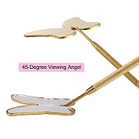 Embagol Lash Mirror Extra Large Checking Mirror For Eyelash Extensions Detachable Stainless Steel Butterfly Lash Extension Acces