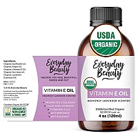 Organic Vitamin E Oil Heavenly Lavender Scented Usda Certified 100 All Natural Plant Based 4Oz Lightweight And Great For Sc