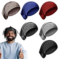 SATINIOR 6 Pieces Spandex Dreadlock Cap Dreadlock Tube Unisex Spandex Dreadlocks Bands Elastic Long Hair Dreads Head