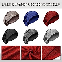 SATINIOR 6 Pieces Spandex Dreadlock Cap Dreadlock Tube Unisex Spandex Dreadlocks Bands Elastic Long Hair Dreads Head