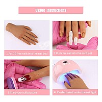 Nail Pratice Training Hand For Acrylic Nails With Stand Bracketsoft Silicone Maniquin Hand Flexible Bendable Nail Practice Fak