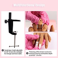 Nail Pratice Training Hand For Acrylic Nails With Stand Bracketsoft Silicone Maniquin Hand Flexible Bendable Nail Practice Fak