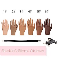 Nail Pratice Training Hand For Acrylic Nails With Stand Bracketsoft Silicone Maniquin Hand Flexible Bendable Nail Practice Fak