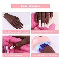 Nail Pratice Training Hand For Acrylic Nails With Stand Bracket Soft Silicone Maniquin Hand Flexible Bendable Nail Practice Fak