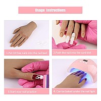 Nail Pratice Training Hand For Acrylic Nails With Stand Bracketsoft Silicone Maniquin Hand Flexible Bendable Nail Practice Fak