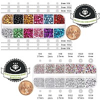 Two Packs Of Flatback Rhinestones 4520 Pcs Rainbow Gems Crystal Nail Rhinestones For Crafting Colorful Abtransparent White Rh