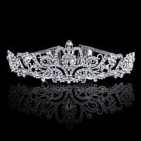 Tiara Crowns For Women Tiaras For Girls Princess Crown For Birthday Halloween Costume Bride Wedding Queen Crystal Tiara Silver