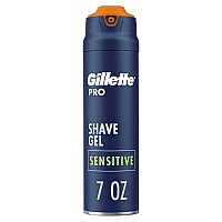 Gillette Pro Shaving Gel For Men Cools To Soothe Skin And Hydrates Facial Hair 7Oz Proglide Sensitive 2 In 1 Shave Gel