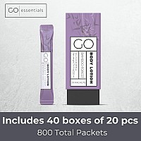 Go Essentials Travel Lotion Packets Single Use Body And Hand Lotion For Hydrated Skin And Travel Size Toiletries Airline Frie