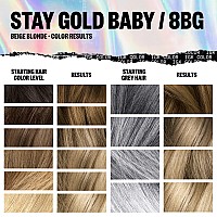 Igk Permanent Color Kit Stay Gold Baby Beige Blonde 8Bg Easy Application Strengthen Shine Vegan Cruelty Free Ammon