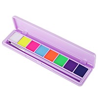 Meicoly 8 Colors Water Activated Eyeliner Palette Neon Face Paint Colored Retro Hydra Linermatte Eyeliner Uv Blacklight Hallow