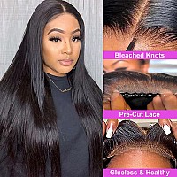 Ice Pear Wear And Go Glueless Wigs Human Hair Pre Plucked Pre Cut For Beginners 6X4 Straight Lace Closure Wigs Human Hair 180 D