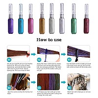 Temporary Hair Mascara Washable Temporary Hair Color Chalk Hair Dye Stick Nontoxic Instant Dyepurple