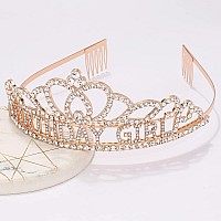 Aoprie Diane Birthday Crowns For Women Gold Tiaras For Girls Crowns For Girls Rhinestone Crystal Decor Headband