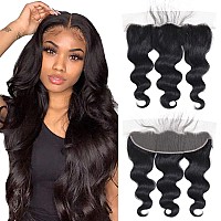 Ear To Ear 13X4 Transparent Lace Frontal Closure 18 Inch Body Wave Full Lace Frontal Human Hair Closure Brazilian Virgin Hair Fr