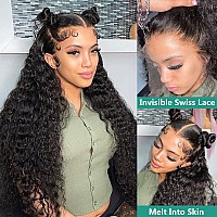 Ferzzon 20 Inch Deep Wave Frontal Wig Human Hair Lace Front Wigs For Women Glueless 13X4 Deep Wave Lace Front Wigs Human Hair 18