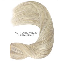 Wennalife Wire Hair Extensions Increase 50 Lifespan Real Human Hair 14 Inch 75G Ash Blonde Highlighted Platinum Blonde Remy H