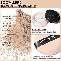 Focallure Oil Control Loose Face Powder Translucent Loose Setting Powder Shinefree Matte Finishing Powder Longlasting Lig