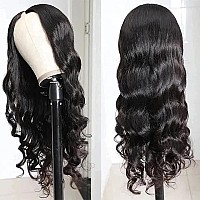 Xagujpo V Part Wig Human Hair Body Wave Wigs Upgrade U Part Wigs Brazilian Virgin Human Hair wigs for Black Women Glueless Full Head Clip In Half Wig V Shape Wigs No Leave Out Lace Front Wigs 150% Density Natural Color (18inch, body v part wig)