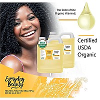 Organic Vitamin E Oil 64 Oz Bulk Usda Certified 100 All Natural Plant Based Light And Unscented Great For Scars After Sur