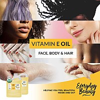 Organic Vitamin E Oil 64 Oz Bulk Usda Certified 100 All Natural Plant Based Light And Unscented Great For Scars After Sur