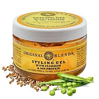 Original Blends Styling Gel Natural Hair Gel With Flaxseed Soy Protein Nonflaking Firm Or Light Hold For All Hair Types