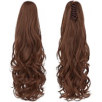 SYXLCYGG Brown Hair Clip In Ponytail,Fake Ponytails BLack Hair Extensions 20