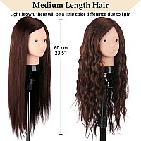 Mannequin Head Human Hair Beauty Star Doll Head For Practice Hair Styling 80 Real Hair Cosmetology Makeup Hairdressing Traini