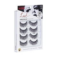 Kiss Lash Couture Triple Push Up Collection Multipack 3D Volume False Eyelashes With Triple Design Technology Multiangles L