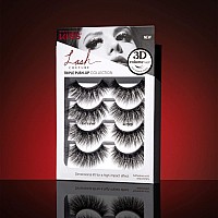 Kiss Lash Couture Triple Push Up Collection Multipack 3D Volume False Eyelashes With Triple Design Technology Multiangles L