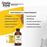 Pure Vitamin E Oil Bulk - 64 oz D-Alpha Tocopherol 100% Pure & All Natural 42,500 IU per oz - Not a Blend, Thick, Amber Color - From Wheat Germ - Face Body Hair - DIY Cosmetics & After Surgery Scars