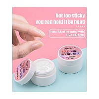 Ebanku Solid Nail Glue Gel 2Pcs Clear Solid Gel Nail Glue For Press On Nails Soft Gel Nail Tips Glue Solid Hard Gel Glue For A