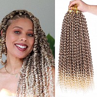 Xtrend 18 Inch Passion Twist Hair Water Wave Crochet Hair 2 Packs Boho Synthetic Extension Crochet Hair 16Strandspack T27613