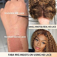 Faba Highlight Ombre Deep Wave Wig Honey Blonde Lace Front Wigs Human Hair Pre Plucked 20 Inch 13X4 Ombre Lace Front Wigs Human