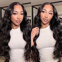 4X4 Body Wave Lace Front Wigs Human Hair Pre Plucked With Baby Hair 150 Density 16 Inch Human Hair Wigs Brazilian Virgin Fronta