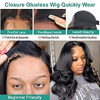 4X4 Body Wave Lace Front Wigs Human Hair Pre Plucked With Baby Hair 150 Density 16 Inch Human Hair Wigs Brazilian Virgin Fronta