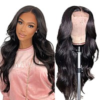 4X4 Lace Front Wigs Human Hair Pre Plucked With Baby Hair 150 Density 26 Inch Body Wave Brazilian Virgin Frontal Human Hair Wig