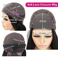 4X4 Lace Front Wigs Human Hair Pre Plucked 150 Density Straight Glueless Lace Frontal Wigs Human Hair For Black Women 4X4 Brazi